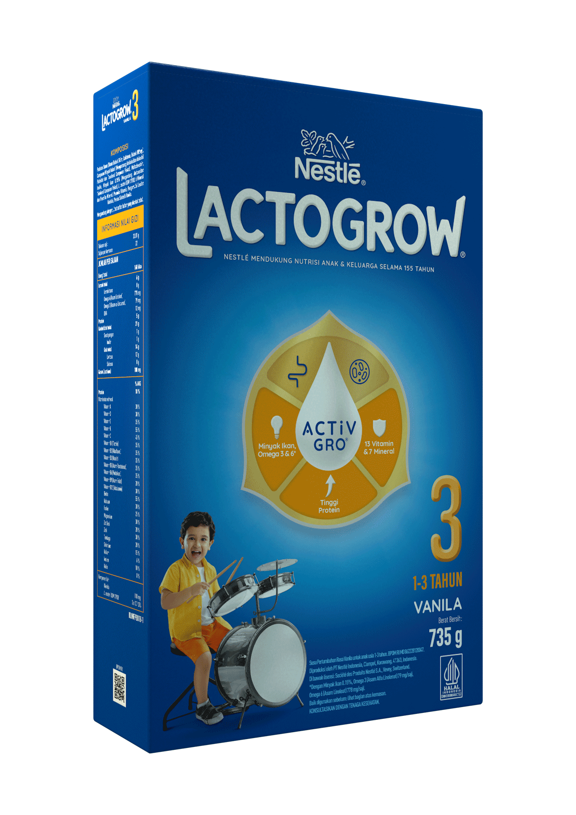 LACTOGROW 3 Vanila 750g LACTOCLUB Indonesia